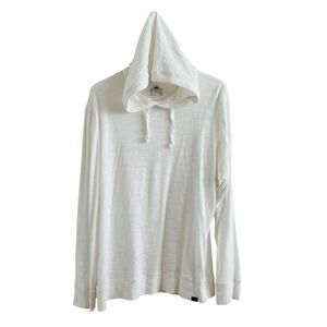 Faherty White Long Sleeve Pullover Hoodie